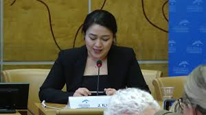 jewher ilham at UN,geneve, 2019